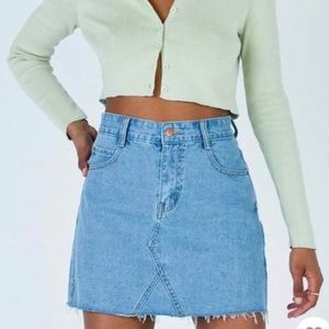 Princess Polly Lightwash denim mini skirt